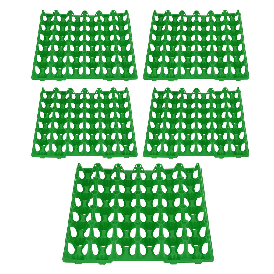 5PCS Plastic Egg Flats 30 Cell Egg Crates Holder Tray for Storage Transportation Home Farm SuppliesGreen