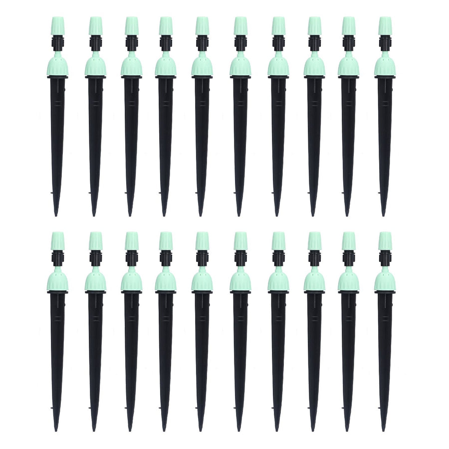 20 Set Multifunctional Spray Dripper Adjustable Irrigation Atomizing Sprinklers Drip Irrigation SystemCyan