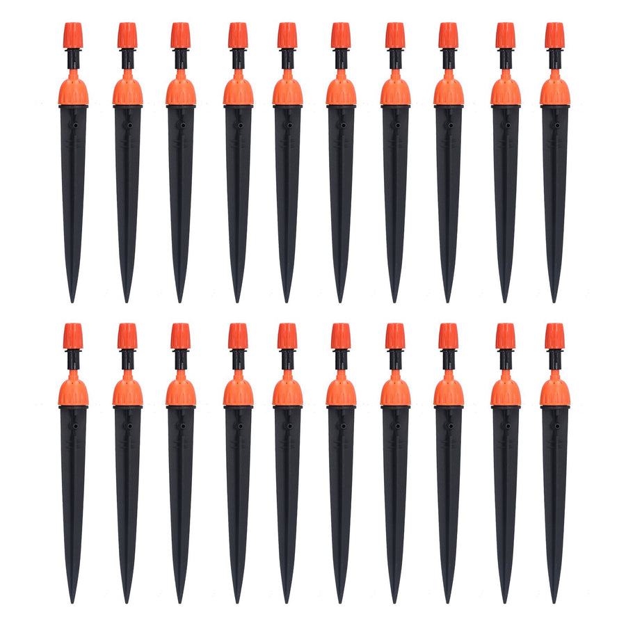 20 Set Multifunctional Spray Dripper Adjustable Irrigation Atomizing Sprinklers Drip Irrigation SystemOrange