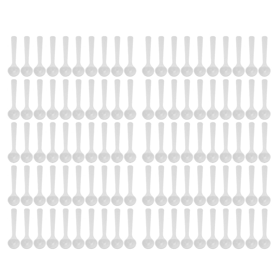 100Pcs Plastic Fertilizer Spoon 2ml/1g High Temperature Resistance Measuring Spoon for Gardening