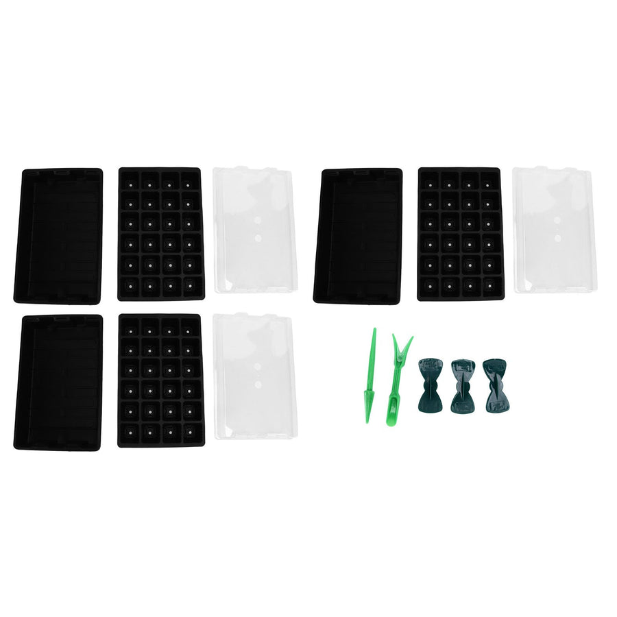 3Set 24 Hole Plant Growing Tray Propagation Tray Breathable Seedling Plate Garden Nursery Tray