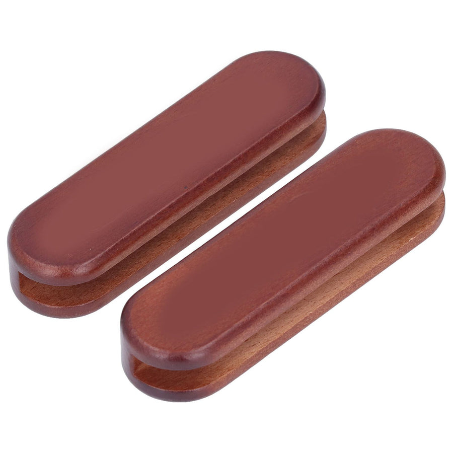 2Pcs Bakeware Wood Handle Prevent Scalding Portable Cookware Wood Handle for Outdoor Camping