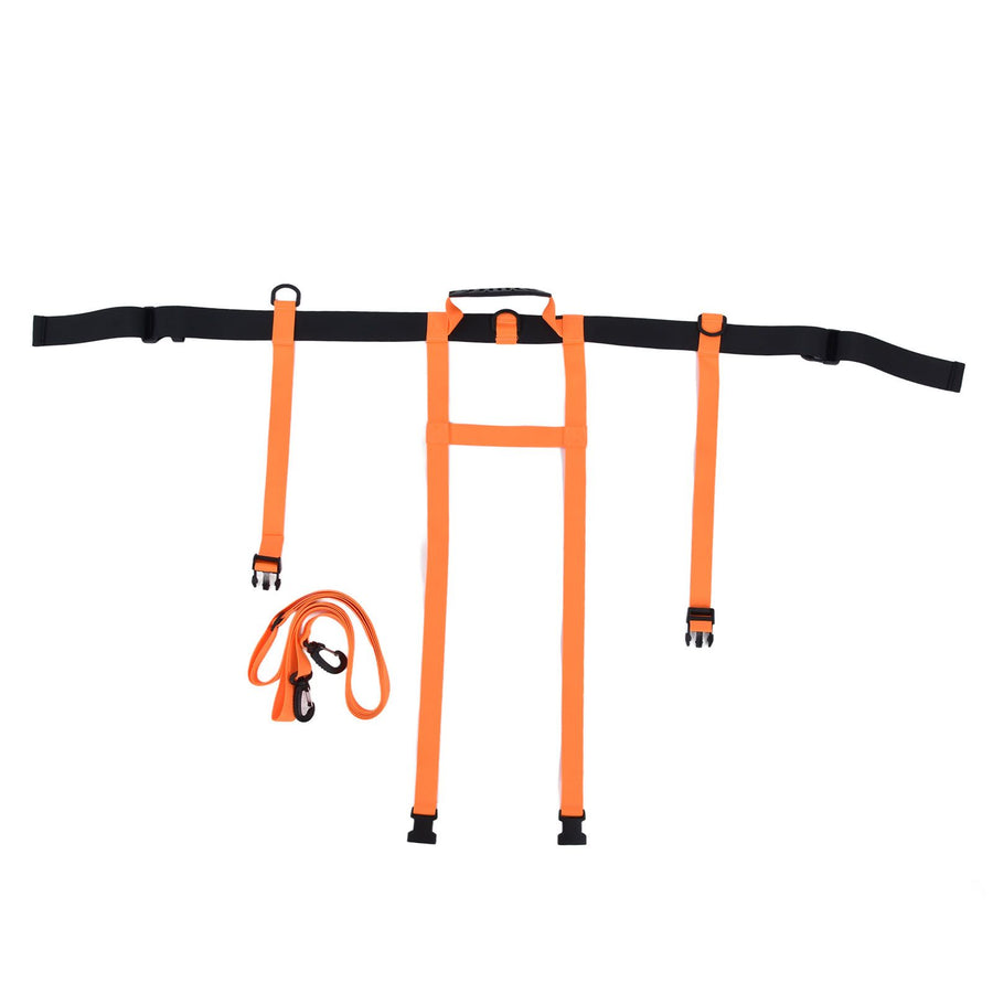 Children Ski Training Safety Ropes Adjustable Outdoor Skiing Harness Safety Shoulder StrapOrange