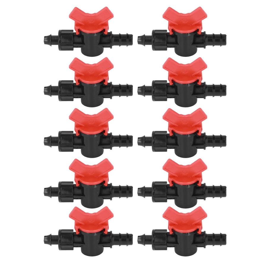 10Pcs Barbed Ball Valve 5/8inch Adjustable Prevent Leakage Drip Irrigation Switch Valve for Irrigation
