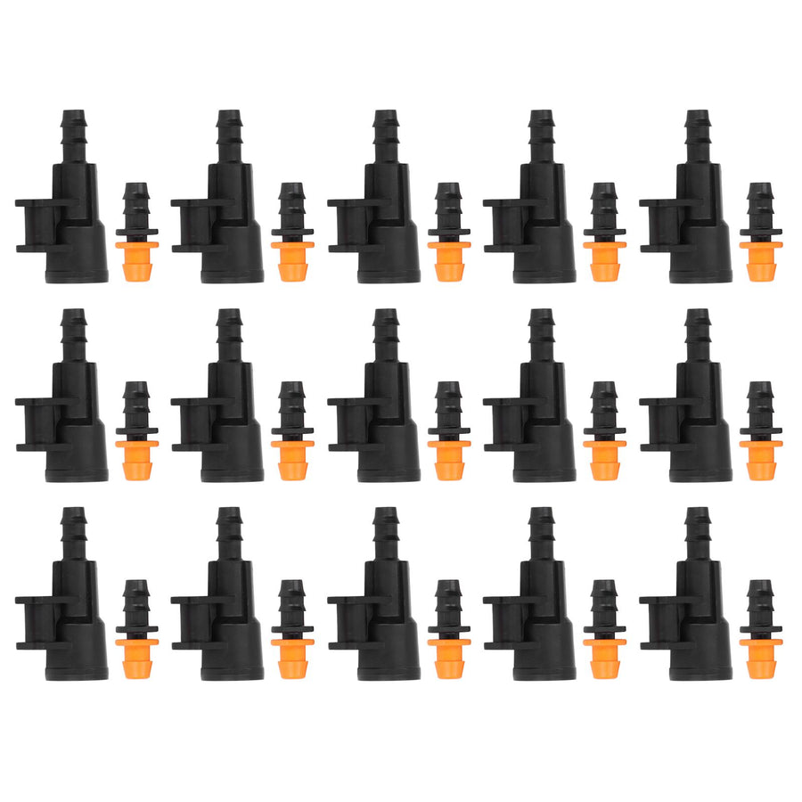 15sets Hose Connector G1/2 Inch Female Thread Rotating Sprinkler Adapter Bracket for 8/12 Distribution Tubing Hose