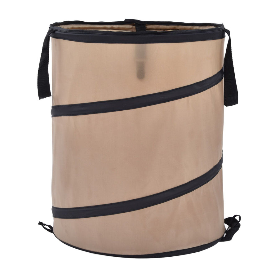 37.8L Collapsible Leaf Trash Can Reinforced Steel Spring Oxford Cloth Collapsible Container Small Size