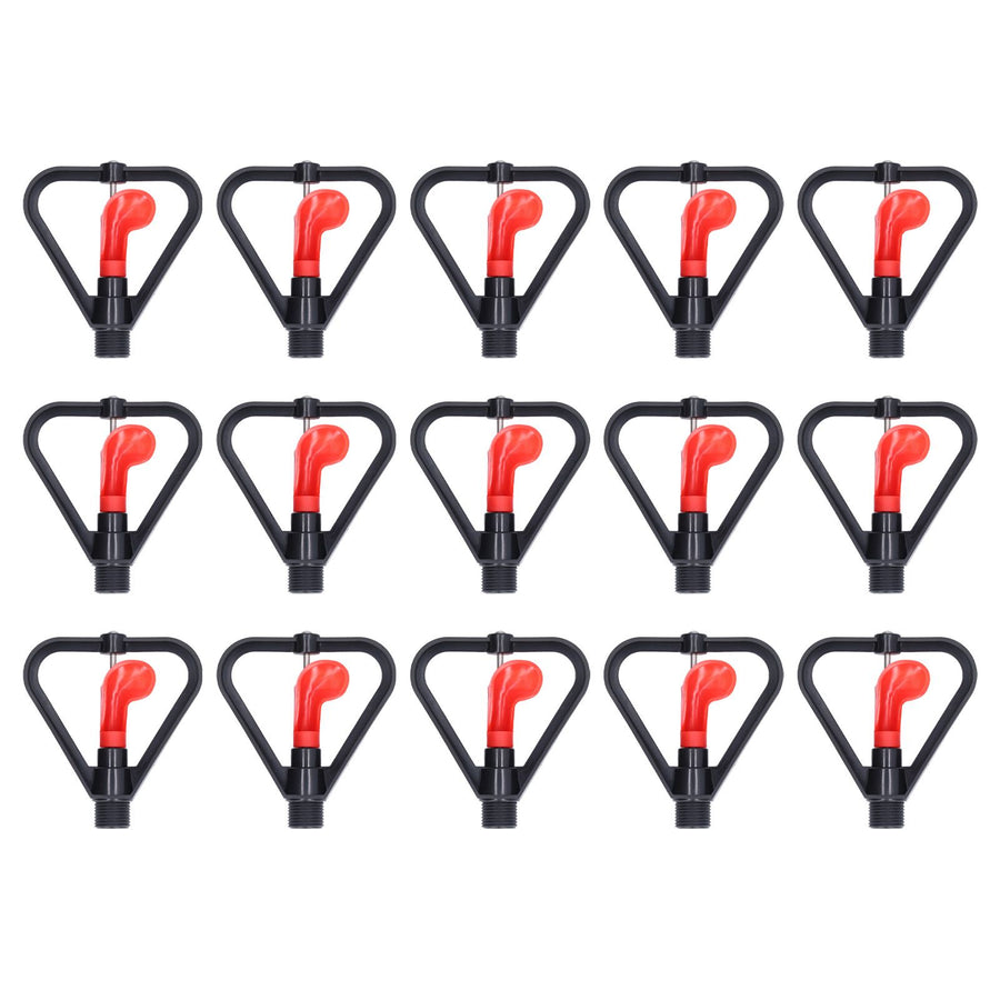15pcs G1/2in Male Thread Water Sprinkler Rotating Automatic Water Spray Misting Nozzle for Yard Garden Irrigation System