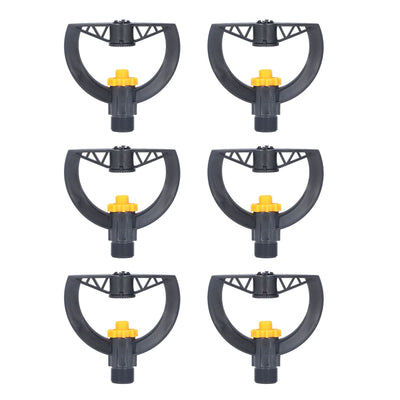 6pcs Irrigation Sprinkler Nozzle G3/4 Male Thread Plastic Black for Agricultural Base Greenhouse