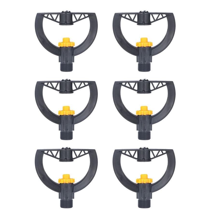 6pcs Irrigation Sprinkler Nozzle G3/4 Male Thread Plastic Black for Agricultural Base Greenhouse