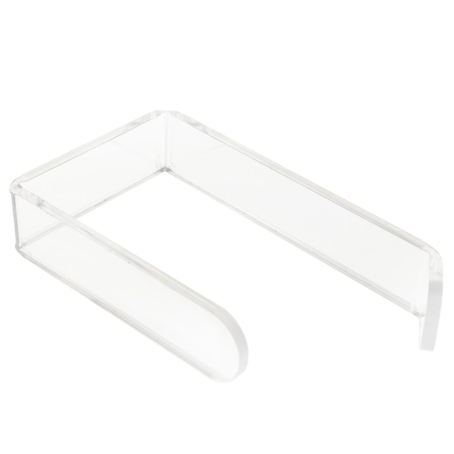Toilet Paper Holder No Drilling Acrylic Transparent Wall Mount Toilet Paper Roll Holder for Bathroom Kitchen