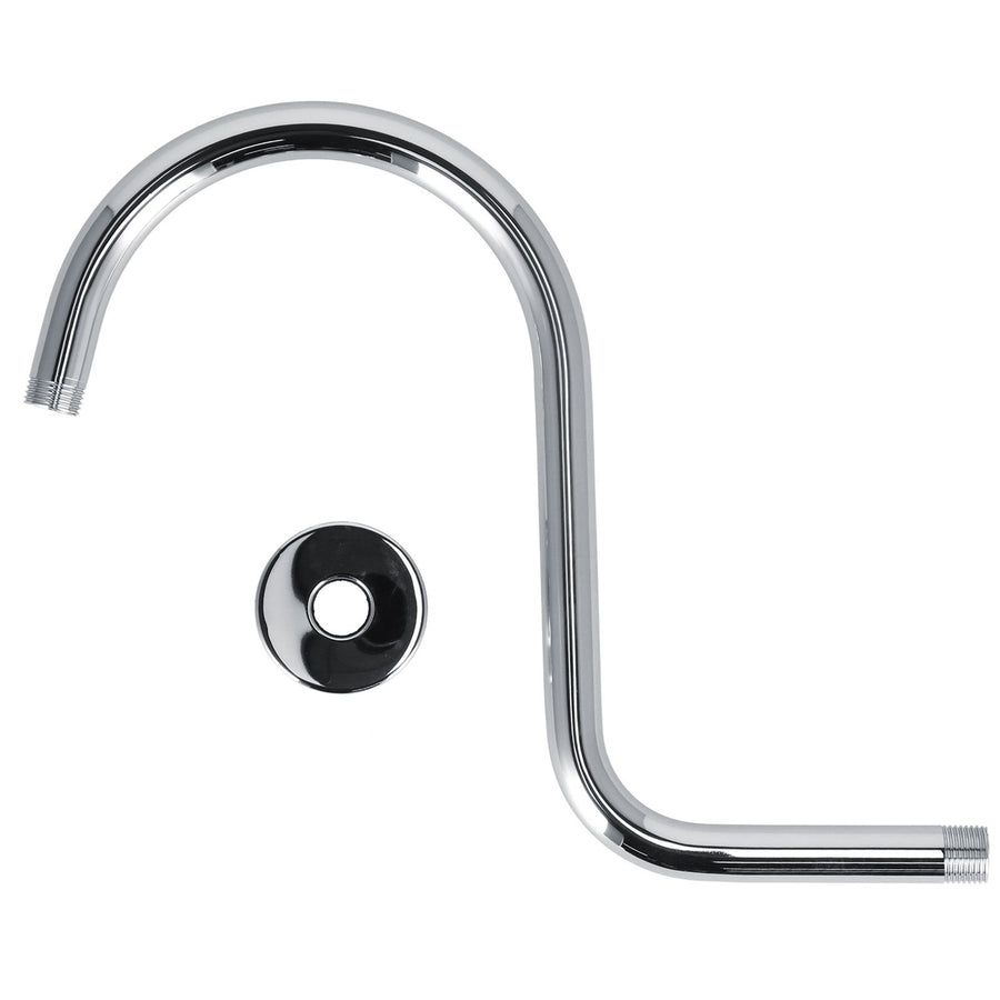 Shower Arm S Shape Gooseneck Stainless Steel Shower Head Extension Arm Bathroom NPT Shower Head Arm for Home233 Electroplate