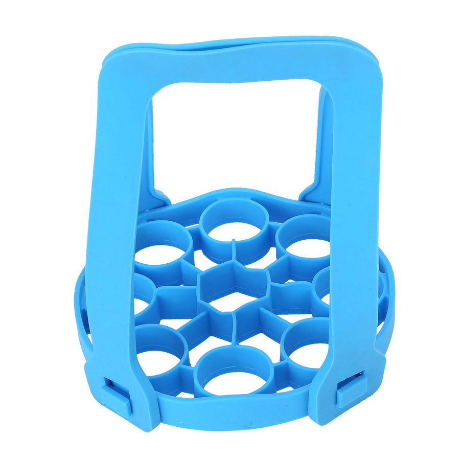 9Hole Silicone Egg Steamer Rack AntiScalding Pressure Cooker Sling Heat Insulation Pad(Blue )