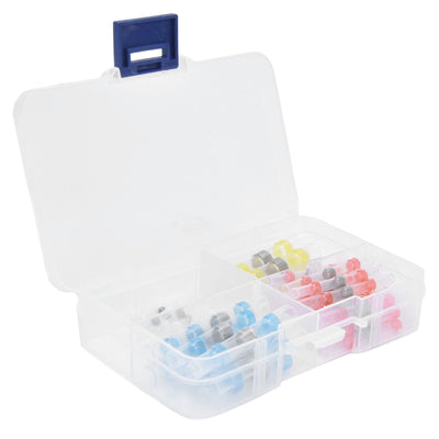50pcs Waterproof Wire Connectors Bendable Marine Grade Insulated Electrical Wire TerminalsWhite 10 Red 23 Blue 12 Yellow 5