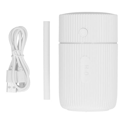 Mini Humidifier with Colorful Light Desktop Humidifier USB Powered for Car Office Room BedroomWhite