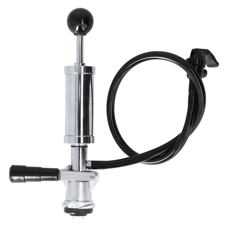 Beer Keg Pump with Black Beer Faucet Stainless Steel Draft Beer Party Pump for American D System Kegs