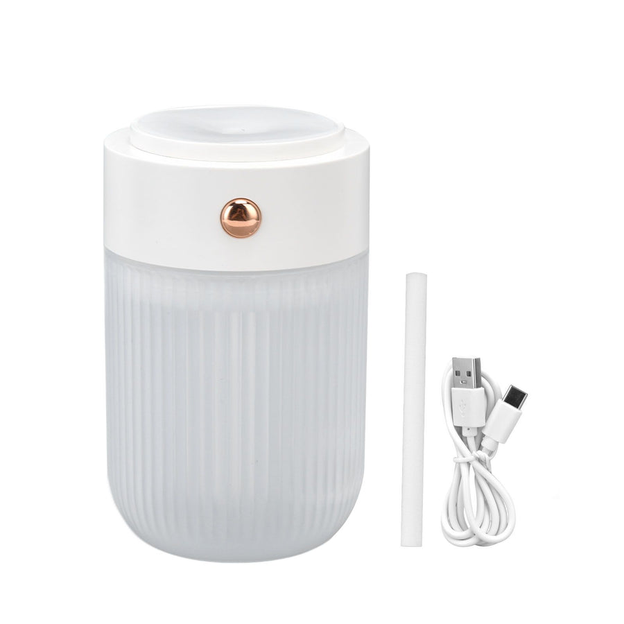 250ml Mini Air Humidifier USB Powered Colorful Lamp Humidifier for Car Office Living RoomWhite