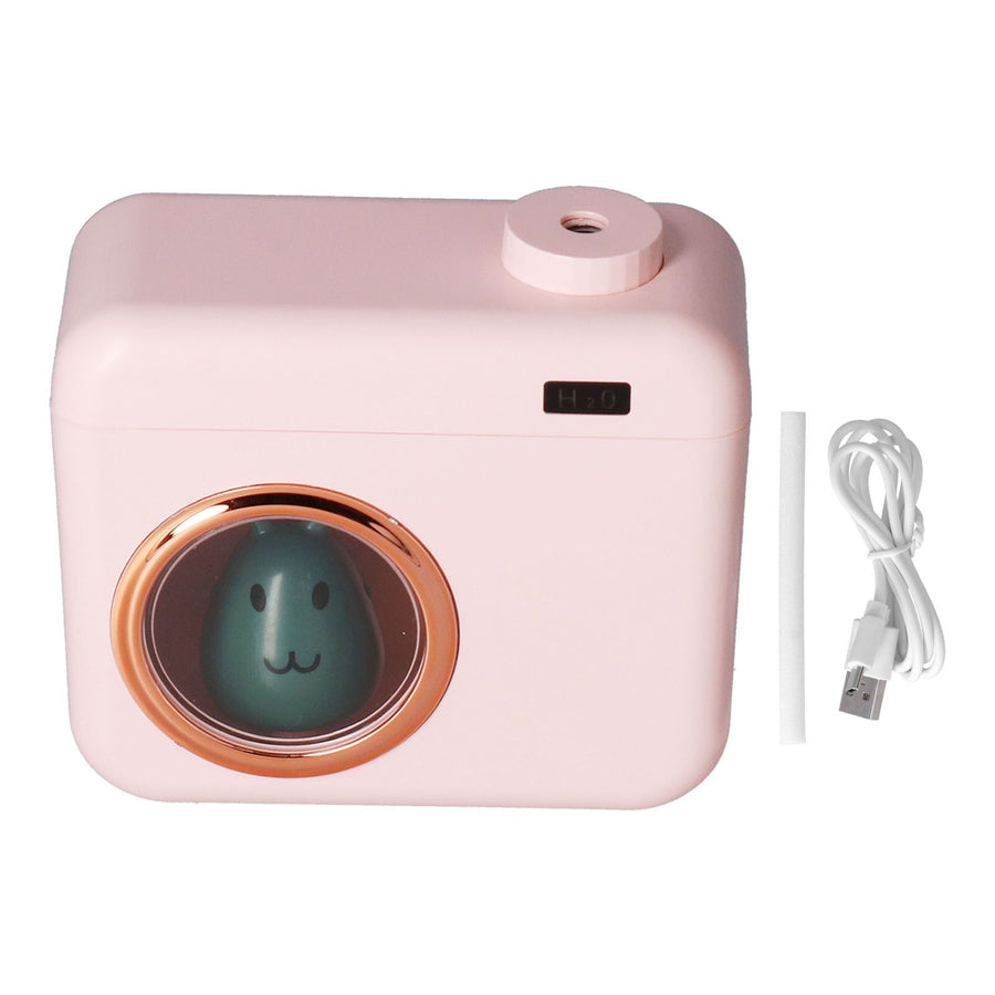 400ml Camera Shaped Air Humidifier 2 Gears USB Charging Aroma Humidifier for Car Home Office