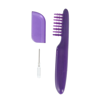 Detangling Brush Purple Anti Knotting Portable Rotatable Wet Dry Dual Use Detangler Comb for Home