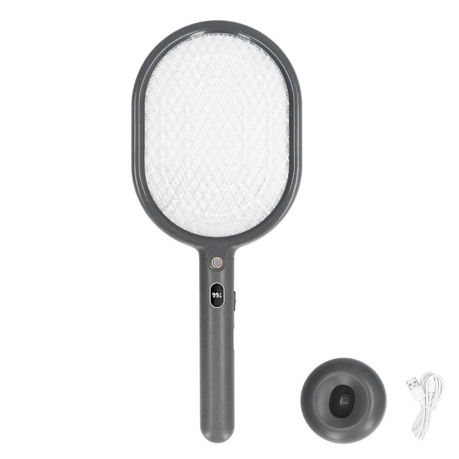 2 in 1 Electric Mosquito Swatter Ultraviolet LED Lights 3 Layer Mesh USB Rechargeable Mosquitoes Racket