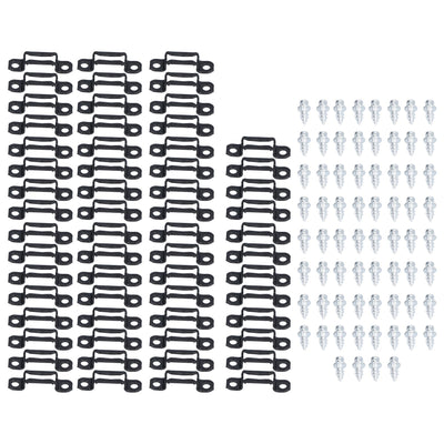 60 Set 2in 1 Furniture Concealed Connector Slide Buckle Fastener for Cabinet Wardrobe Combination AccessoriesAll Pass