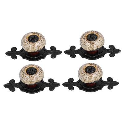 4 Sets Furniture Handle Zinc Alloy Cabinet Door Drawer Handle Exquisite Furniture AccessoriesWhite