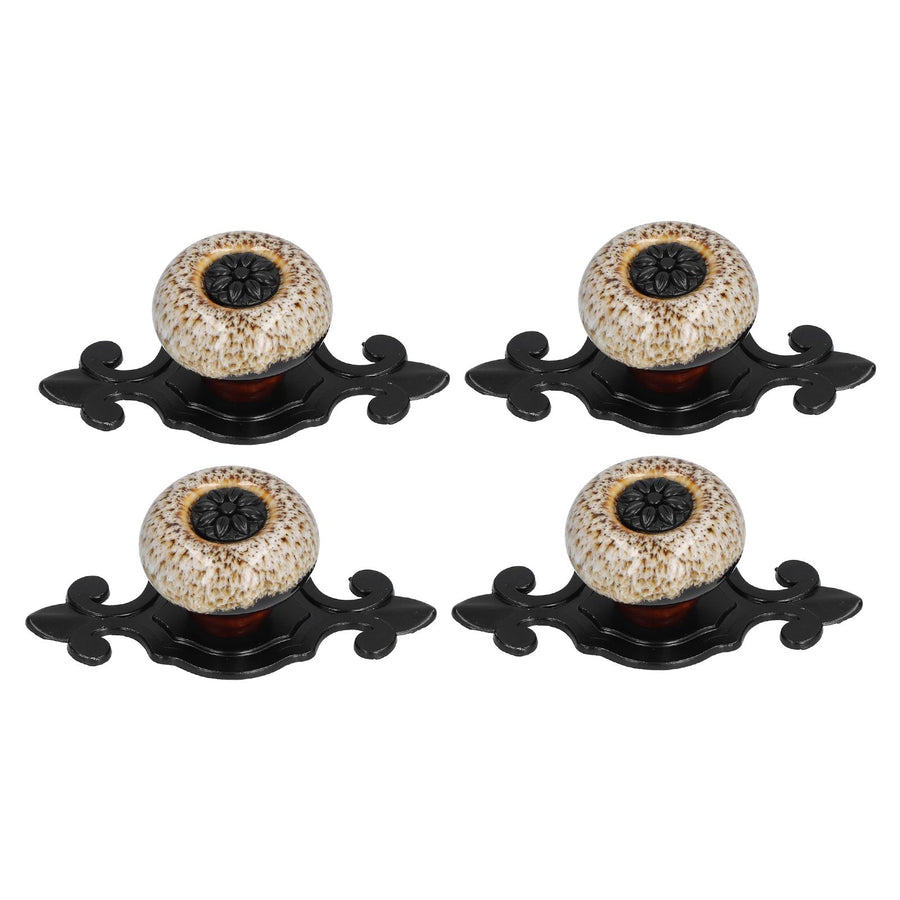 4 Sets Furniture Handle Zinc Alloy Cabinet Door Drawer Handle Exquisite Furniture AccessoriesWhite