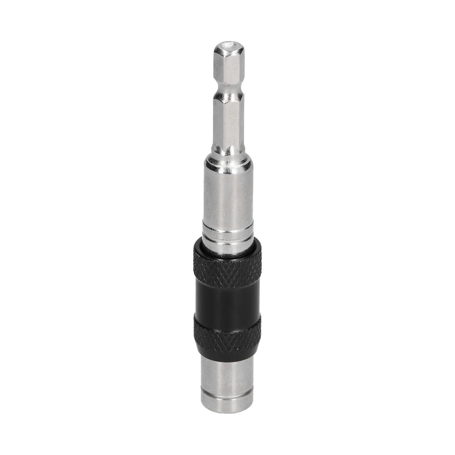 Hex Bit Tip Holder Chrome Vanadium Steel Self Locking Multi Angle Extension Rod for Electric Drill Screwdriver(Silver Black )