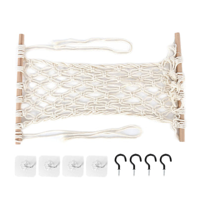 Simple Hanging Fruit Basket Fruit Hammock Holder Net Cotton Rope Hanger for Kitchen Home Decor