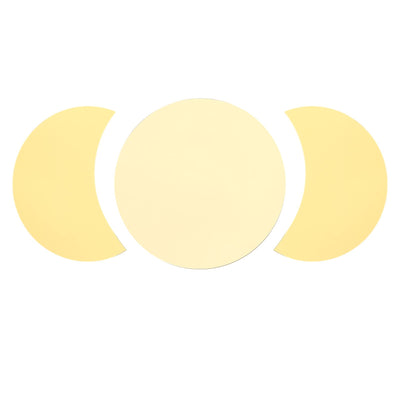 Acrylic Mirror Wall Sticker Sun Half Moon Shape Decorative Background Decal for Home UseGold