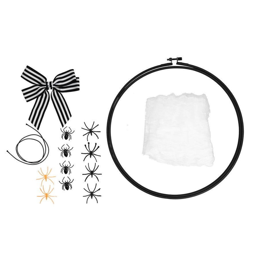 Halloween Embroidery DIY Decorative Cross Stitch Crafts Kit for Home Festival DecorationWith Bowknot