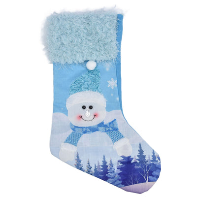 Cute Hanging Christmas Sock Luminous Candies Bag Gift Stocking with Hook for FestivalSnowman Type