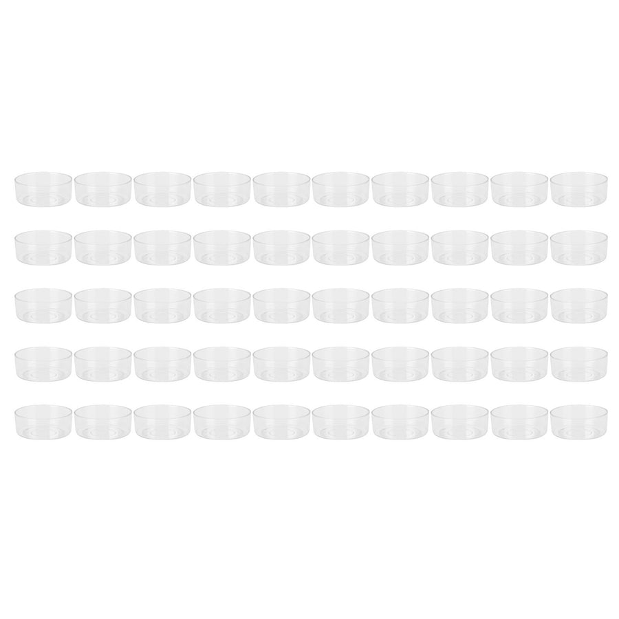 50Pcs DIY Plastic Candle Mold Transparent Heat Resistant Candle Making Container AccessoryRound Shape