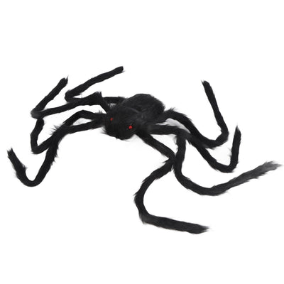 Spiders Halloween Decor Terrible Reusable Black Giant Spider Halloween Decoration for Indoor Outdoor90cm