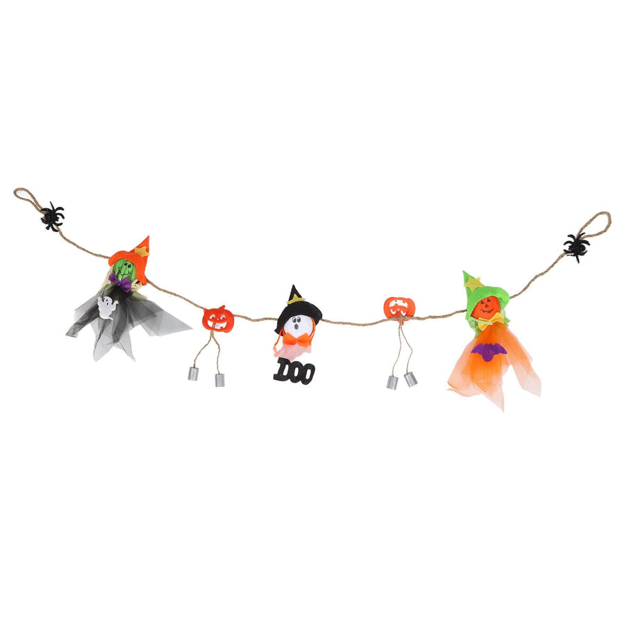 Pumpkin Witch Design Hanging Doll Halloween Pendant Ornament for Costume Party Bar DecorWith Jingle Bell