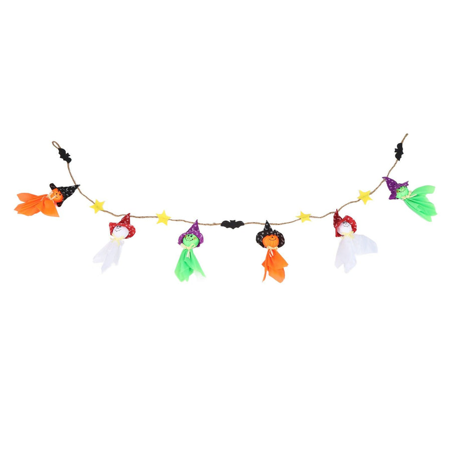 Pumpkin Witch Design Hanging Doll Halloween Pendant Ornament for Costume Party Bar DecorWithout Jingle Bell