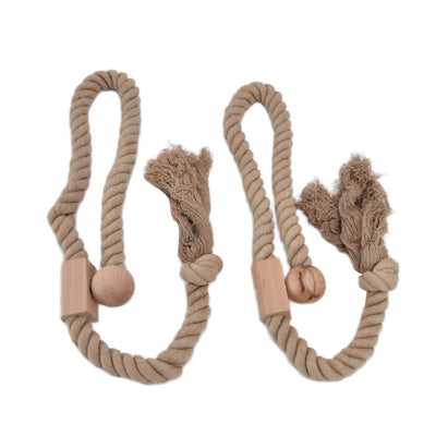 2PCS Curtain Tieback Cotton Curtain Holdback Rope Curtain Magnetic Cord for HouseholdDark Color
