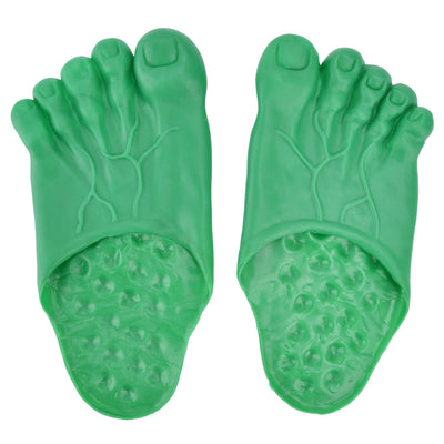 1 Pair Large Foot Slippers Shoes Cover Halloween Cosplay Costume Props Party AccessoriesGreen