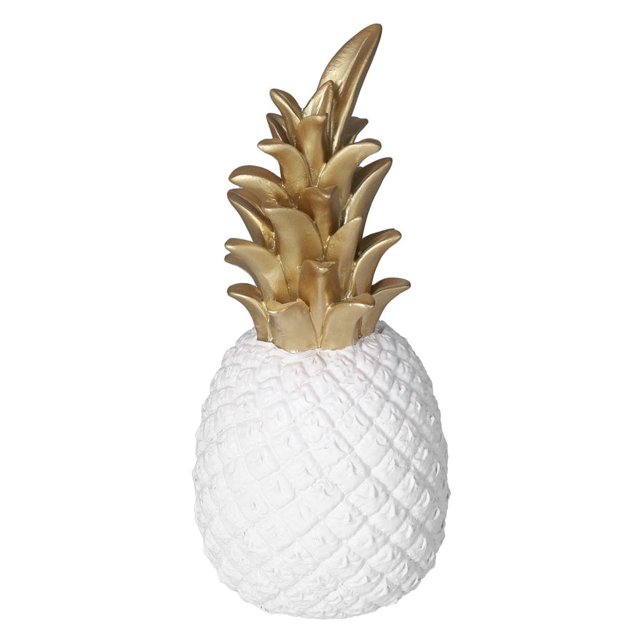 Resin Artificial Pineapple Decoration Household Decorative Pineapple Nordic Home Desk Decor DecorationWhite Gold, Medium