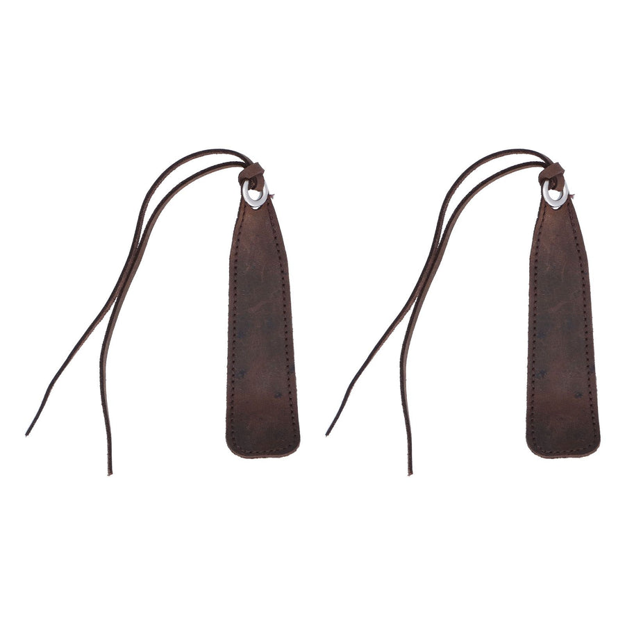 2Pcs Leather Bookmark Retro Book Mark Page Clip Set Kit with Tassel for Kids StudentDark Brown