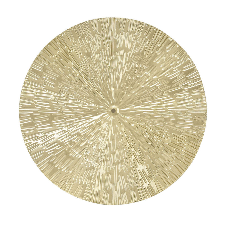 Round Wall Art Decor Elegant Style Iron Material 24.5cm/9.6in Delicate Texture Appearance Golden Irregular Circle