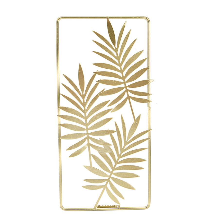 Metal Leaf Wall Decor Golden Nordic Style Elegant Ambience Sturdy Durable Wear Resistant Metal Wall Decor