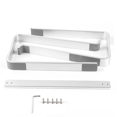 Desktop Laptop Stand Ergonomic Aluminum Alloy Laptop PC Computer Riser Cooling Shelf for Home Office Silver