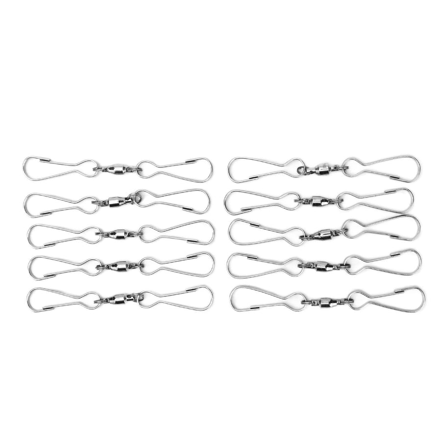 10pcs Hanging Hook Stainless Steel 360° Rotating Hook for Bird Feeder Wind Chimes8.2cm