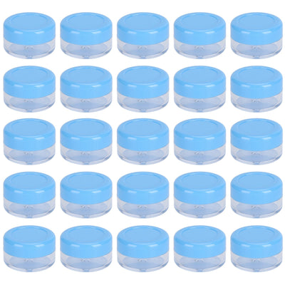 Empty Cream Container 25pcs Plastic Compact Round Small Cosmetic Jar for Travel
