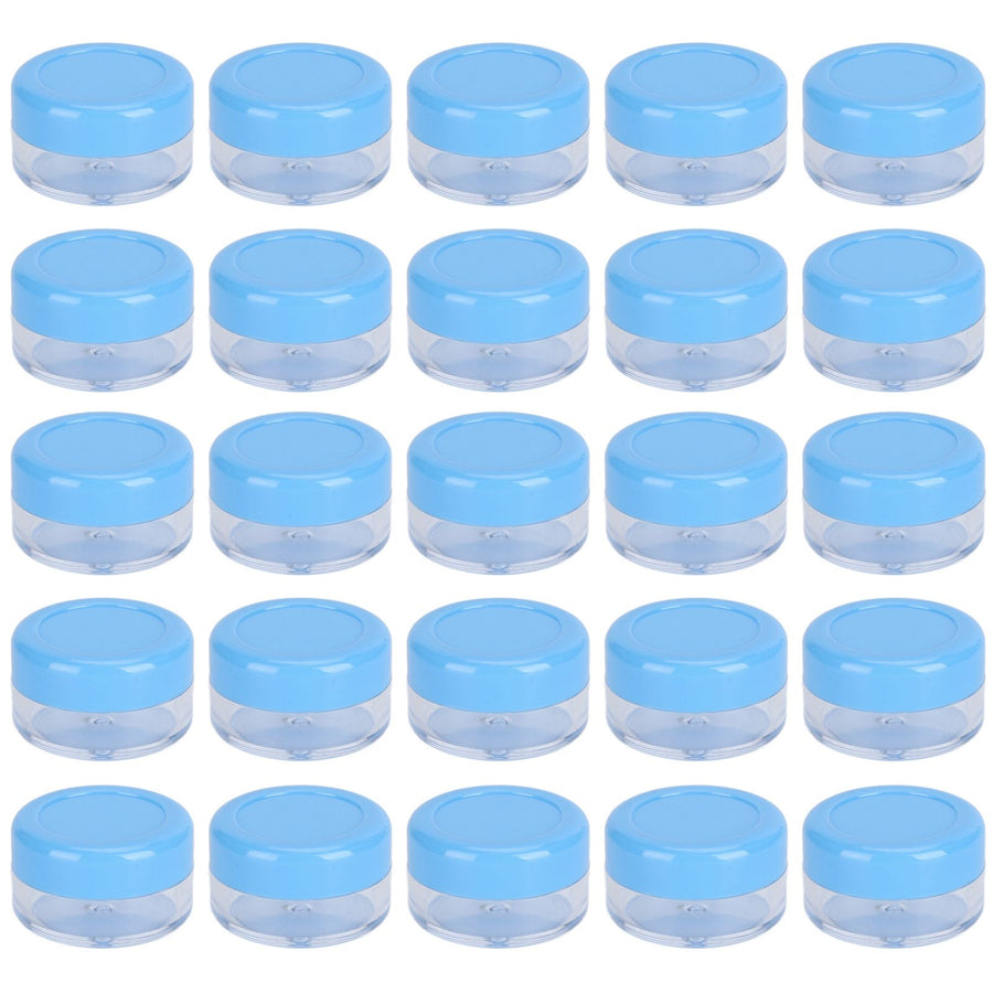 Empty Cream Container 25pcs Plastic Compact Round Small Cosmetic Jar for Travel