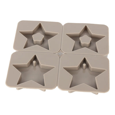 DIY Silicone Mold Reusable Car Pendant Decorative Wax Mold for Home Kitchen Handcraft Shop5‑Pointed Star