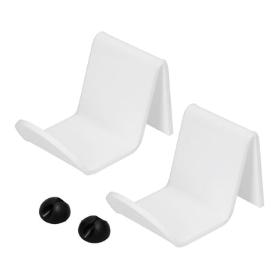 2pcs Game Controller Stand White Acrylic Durable Gamepad Holder with Wire Clamp for Gamepad Headphone Organizing