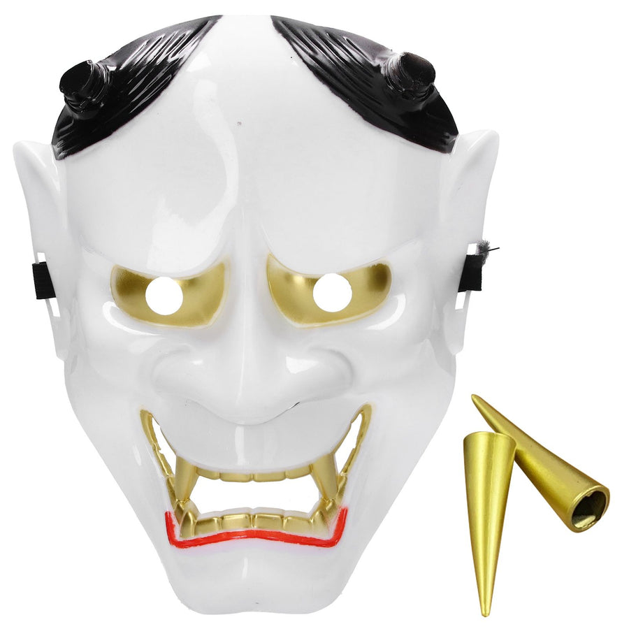 Halloween Festival Costume Horrible Mask Decorative Cosplay Makeup Props for Women MenWhite