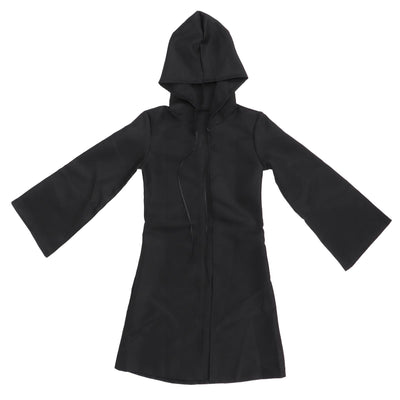 Halloween Hooded Black Cape Unisex Long Cloak Cosplay Dress Clothing Costume Party for AdultM