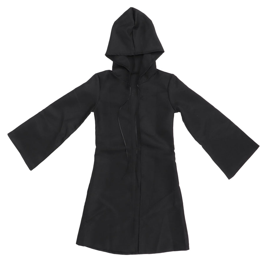 Halloween Hooded Black Cape Unisex Long Cloak Cosplay Dress Clothing Costume Party for AdultM